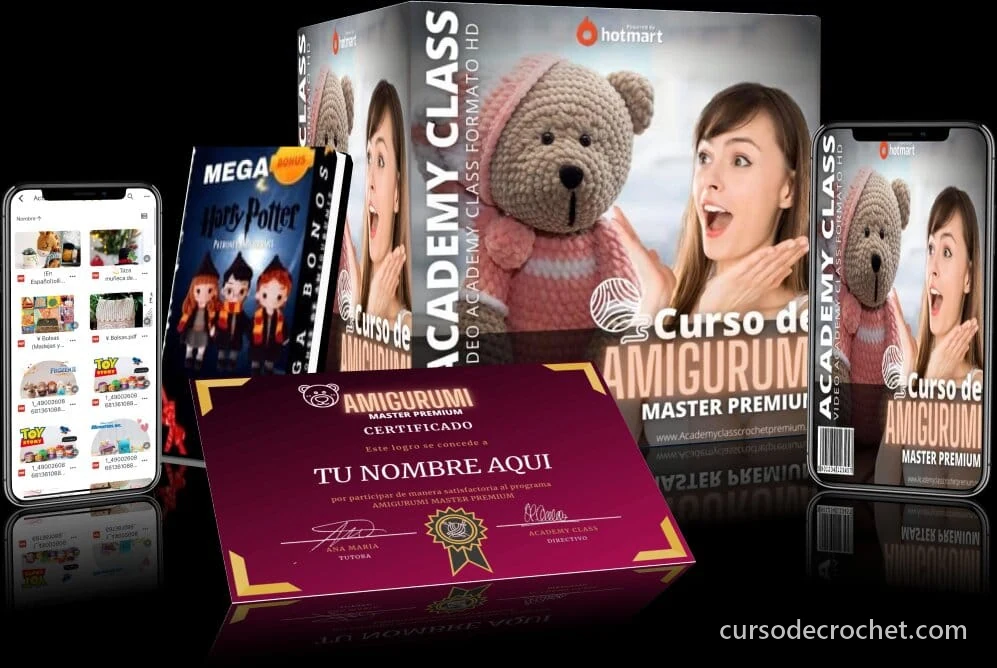 Curso Crochet y Amigurumis Master Premium con sus 7 bonos