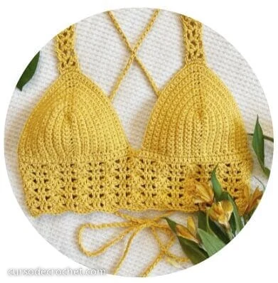 Proyecto crop top a crochet
